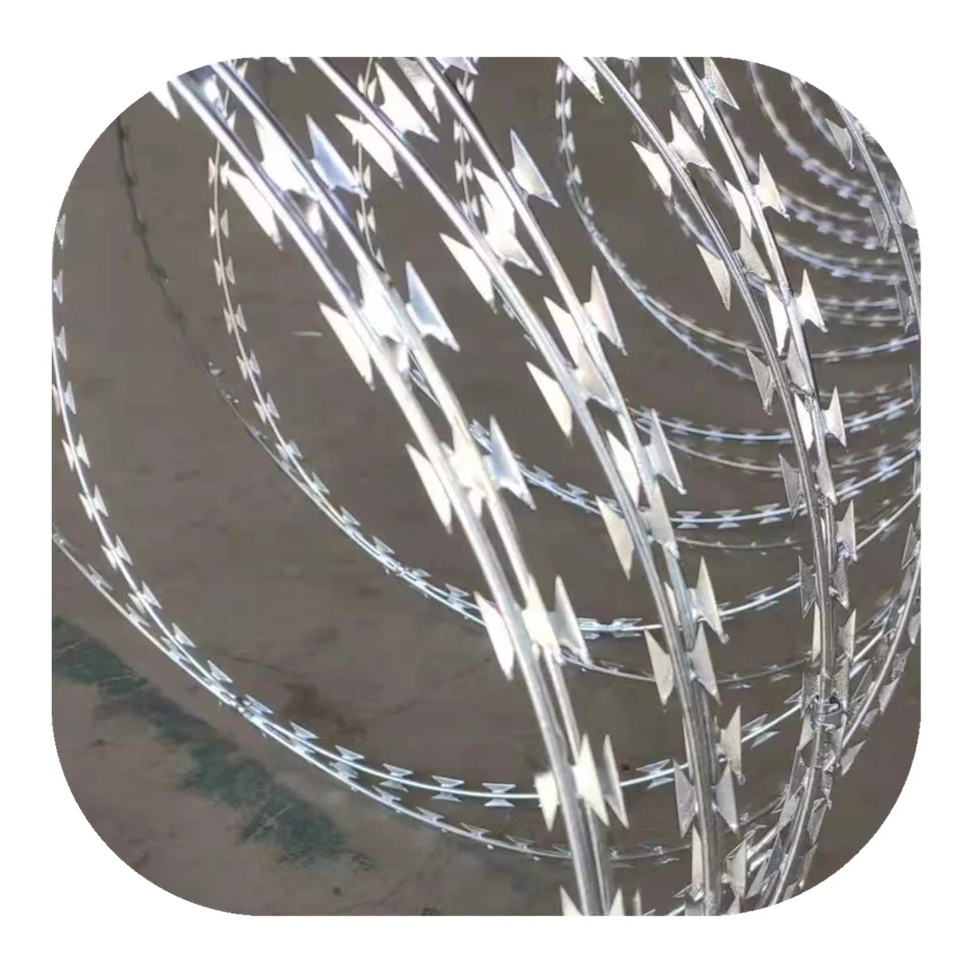 Hot Sale BTO-22 Dipped Galvanized Concertina razor Barbed Wire