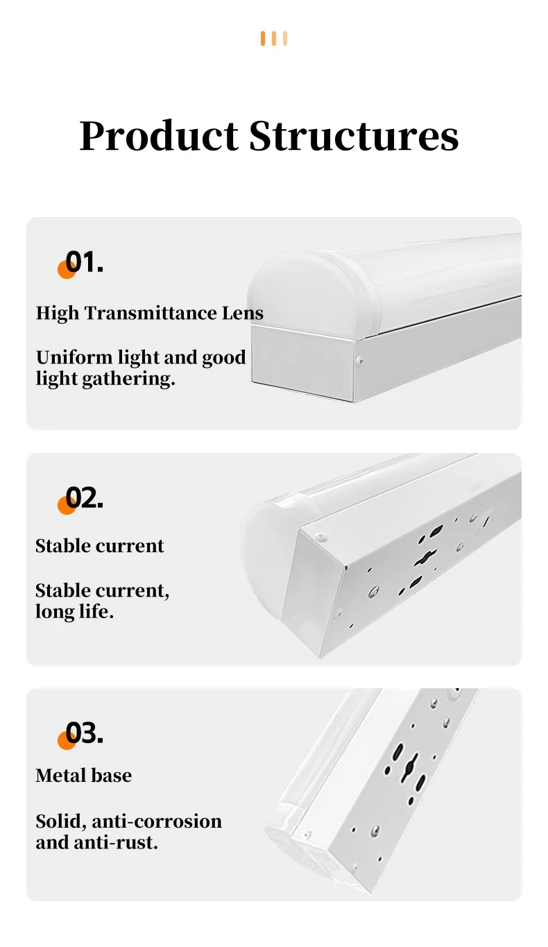 Suspension 2FT 4FT 8FT Commercial Indoor Fixtures 130lm/w 30-120W LED ...