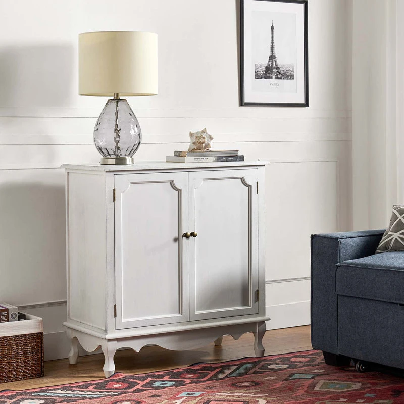 High Quality New Style Home Furniture White Wooden Cabinet With 2 Door for Living Room