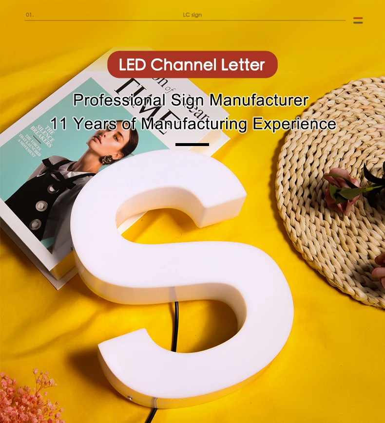 Customizable LED Acrylic Illuminated Letters for Business