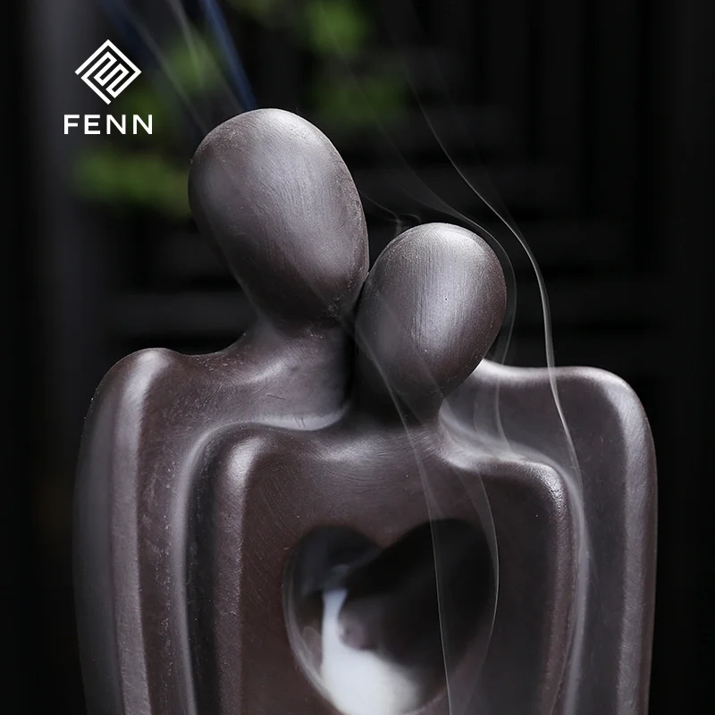 product fenn artistic gift unique waterfall incense burner couple ceramic backflow incense burner waterfall for home yoga spa meditation-61