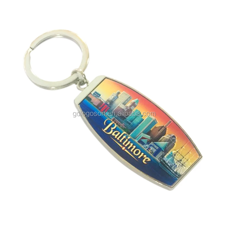 Baltimore Custom Leather Baseball Keychain 