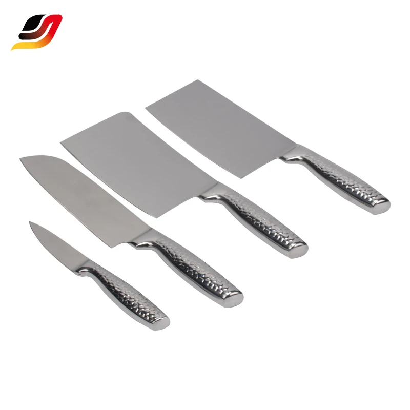 Hot Sale 4 PCS Kitchen Cooking Meat Cutting Chef Knives S/S 430 Handle Stainless Steel Kitchen Knife Set