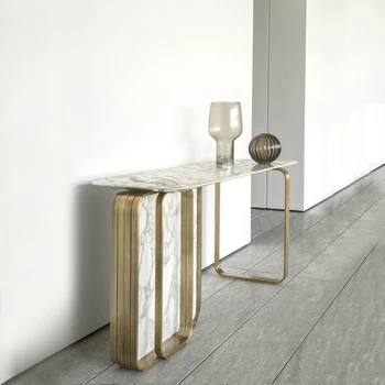 home metal marble hallway entrance table console hall entry luxury modern console