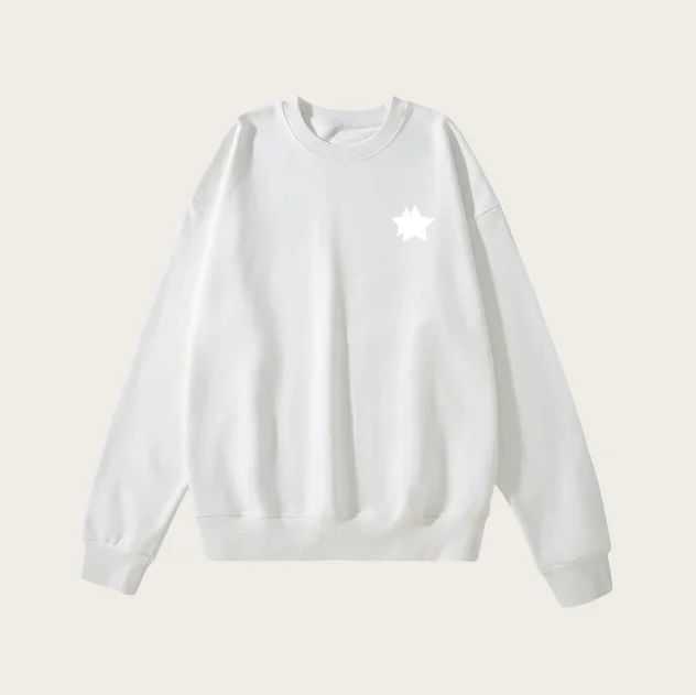 Sudadera de cuello redondo de algodón 420 de 100% g de peso pesado