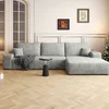 Right facing chaise+2Seaters(Grey)
