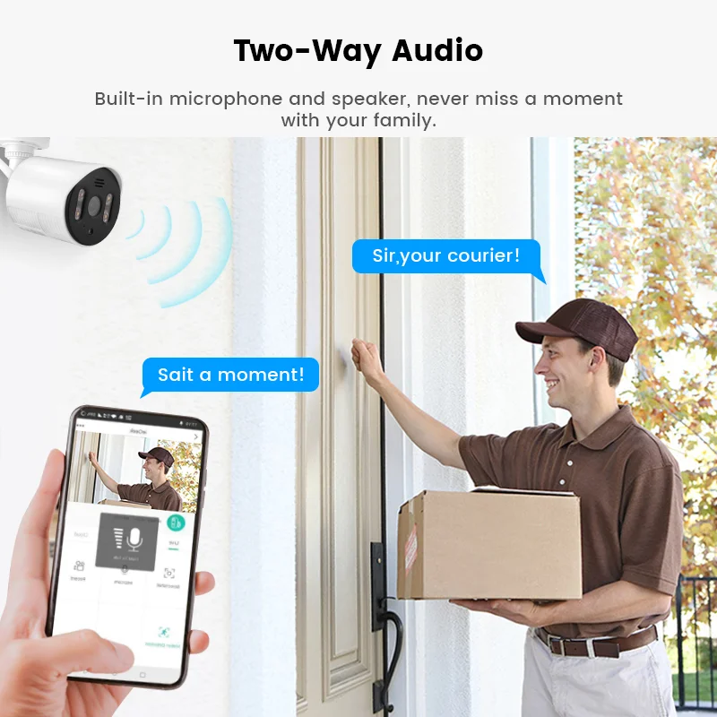 2mp Long Range Ip Wifi Home Security Camera System Surveillance Video