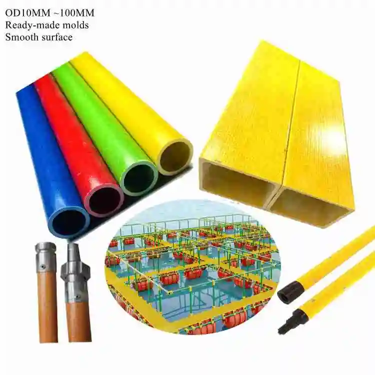 10mm 20mm 30mm Durable Pultruded Fiberglass Hollow Pipecustomized Diameter Low Price Flexible Pultrusion Fiberglass Tube Poles