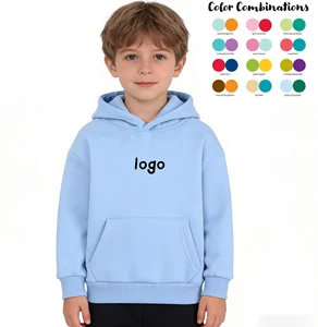 Wholesale Custom Kids Tales Cotton Plain Hoodie Blank Pullover Sweatshirt Fleeced Children Boys Girls Hoodies