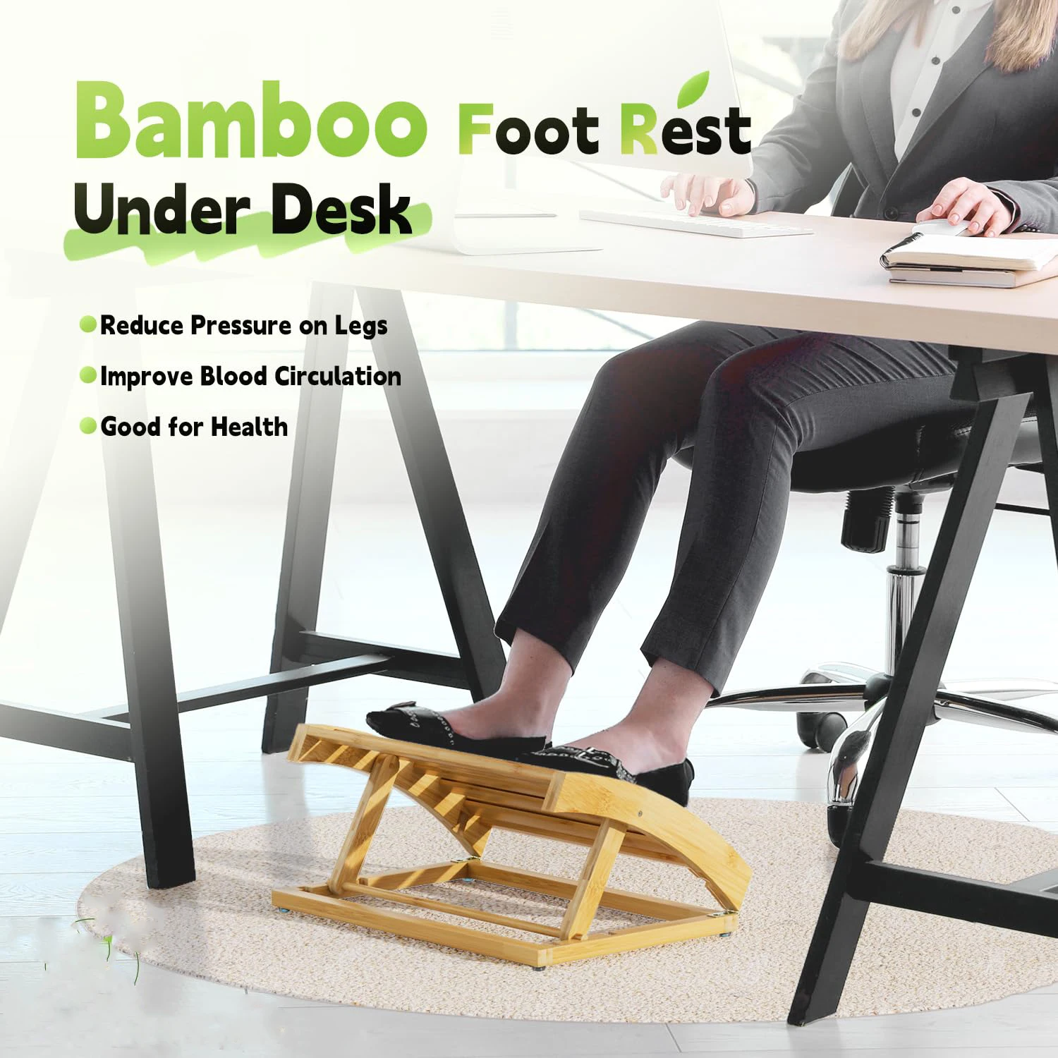 Poggiapiedi Scrivania Massaggio Poggiapiedi Ergonomico Sotto