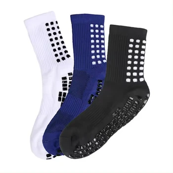 Nylon Cotton Custom Logo Designer Sport socks , Non Slip Grip Pads sports Grip Football Soccer Cycling Socks