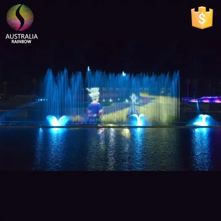 New Popular Straight Water Column Projection Movie Outdoor Dancing 3D Hologram Projection Water Fountain for Pool Decoration