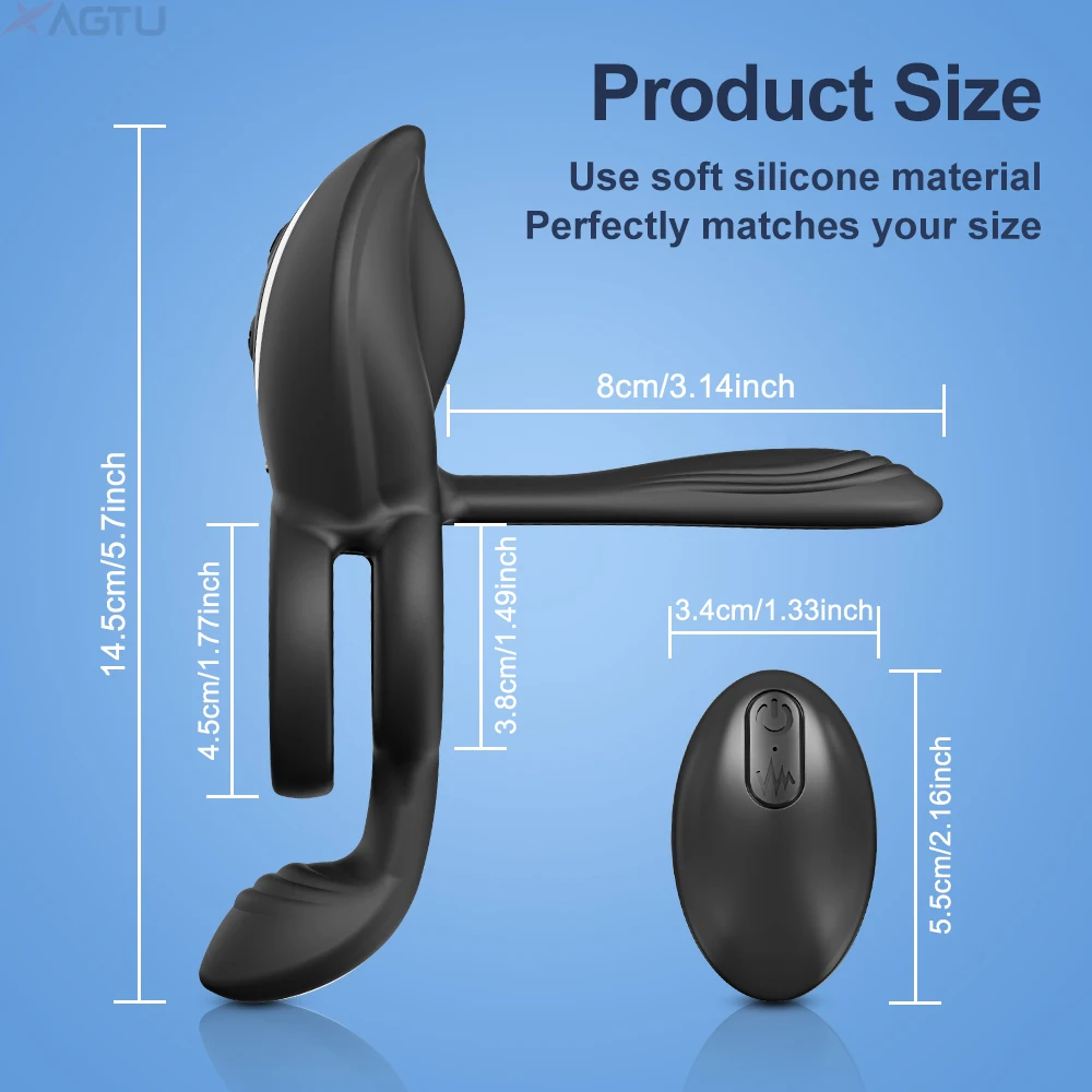 Amazon Silicone Remote Control Penis Vibrator  10 Vibration Modes for  Couples, Men's Prostate Massager, Delayed Ejaculation Toy