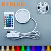 USB5V IR Remote-control RGB+Warm 60*8mm  Silver shell