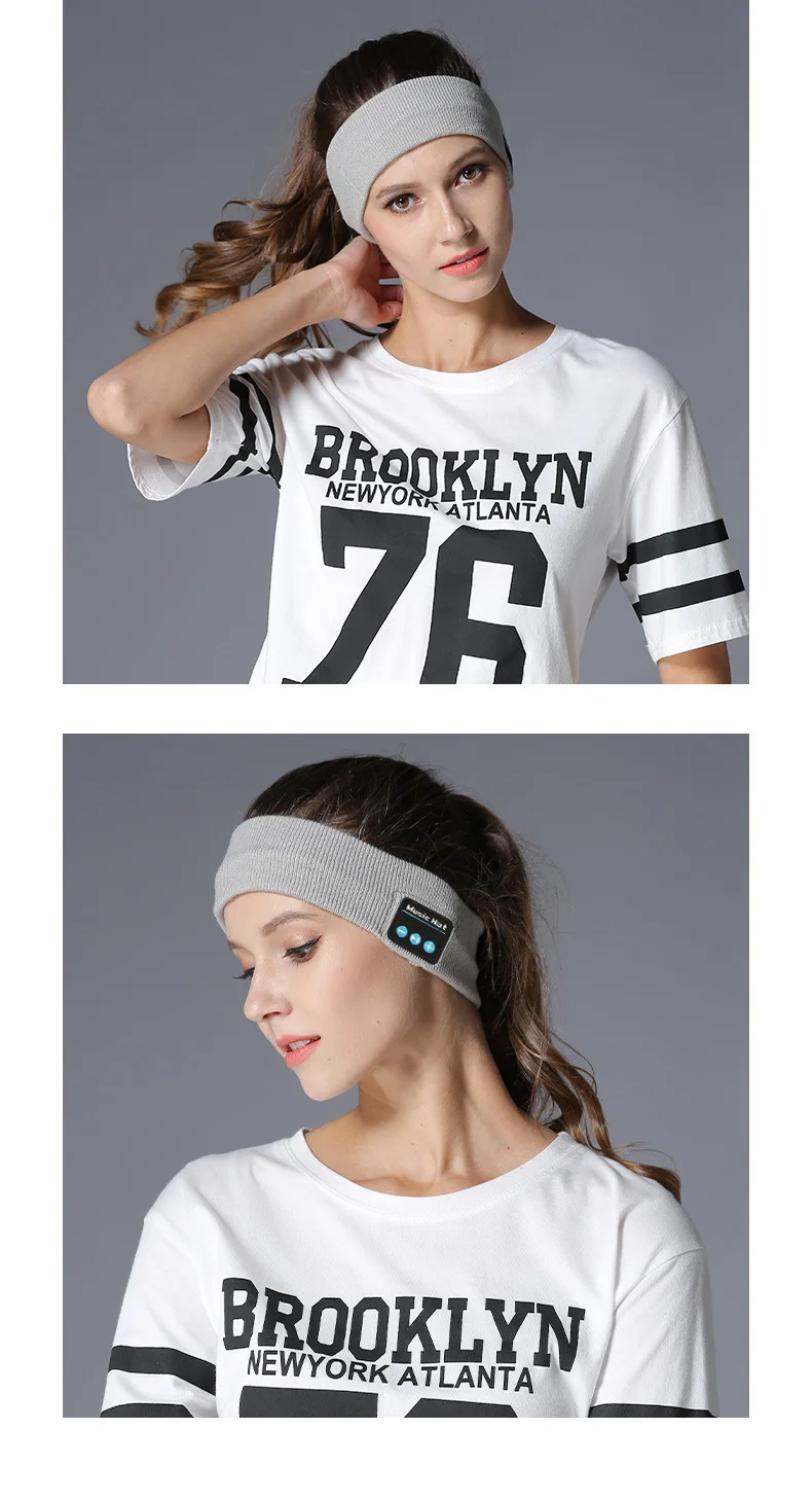 product music sleep bluetooth sport headband for universal model comfortable washable fabric head hat for gym-4