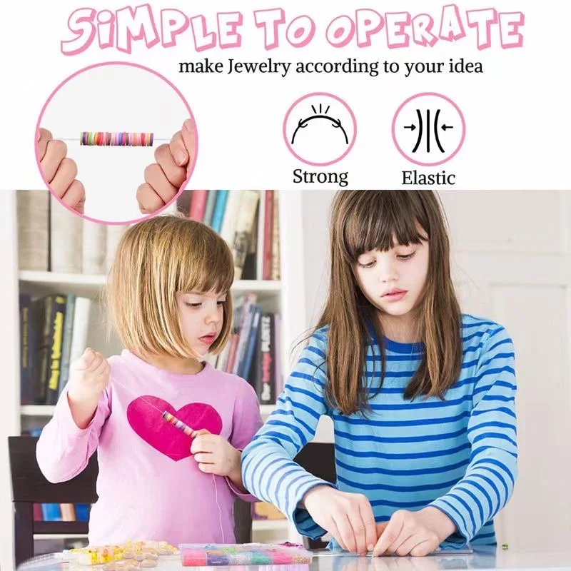 HavaCue Kit Perline Braccialetti: 4380 Pezzi In Argilla 24 Colori, Fai Da Te Per Ragazze