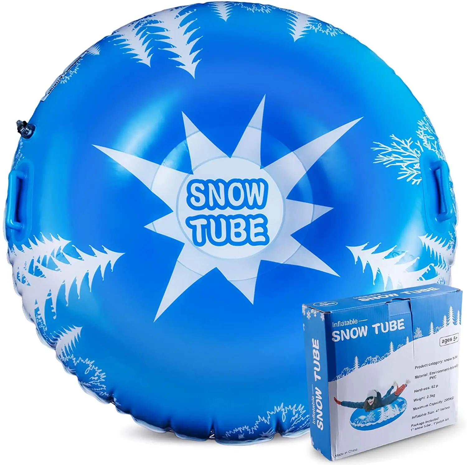 Надувные снежные трубы для семьи с 2 ручками сверхпрочные снегоходные сани взрослых и детей