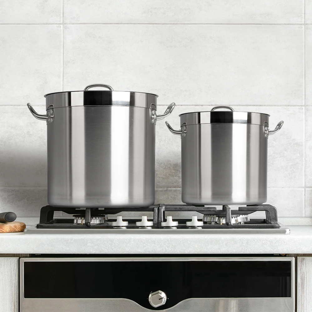 Large Capacity 30cm/12.7 Litres Stainless Steel Saucepan Single Handle Soup  Pot with Cover Soup 