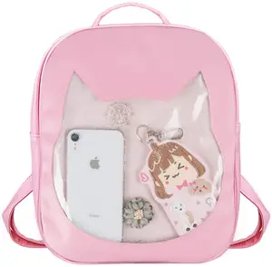 Custom Shape Girls Clear Insert Ita Backpack Ita Bag Pin Display