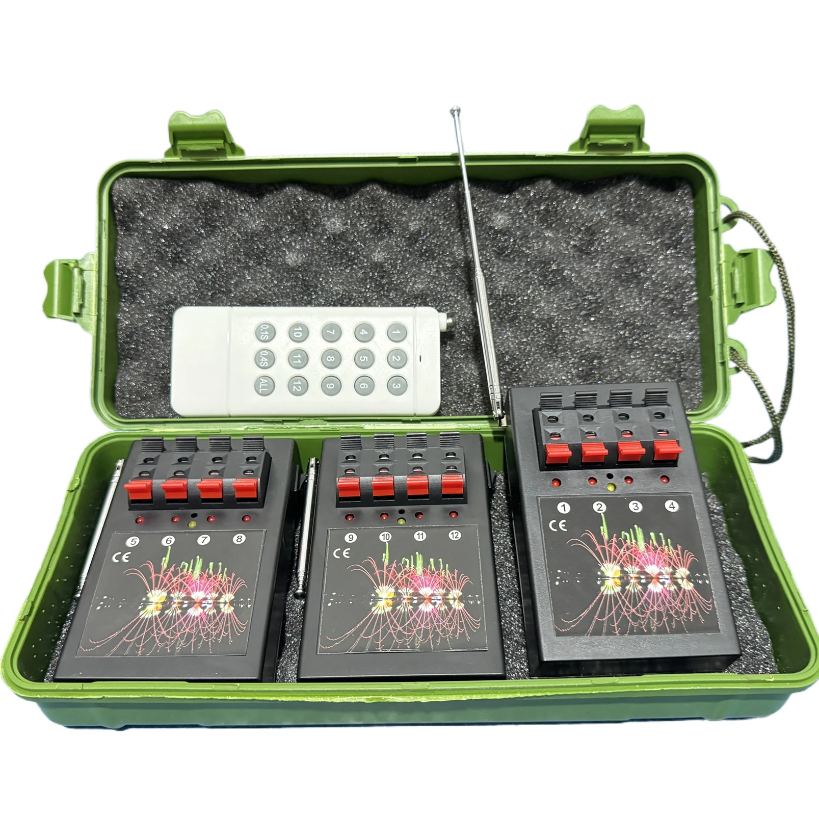 Fire Machine Pyrotechnics 12 Cues 12 Channels Remote Control Fireworks Firing System for Event Celebration
