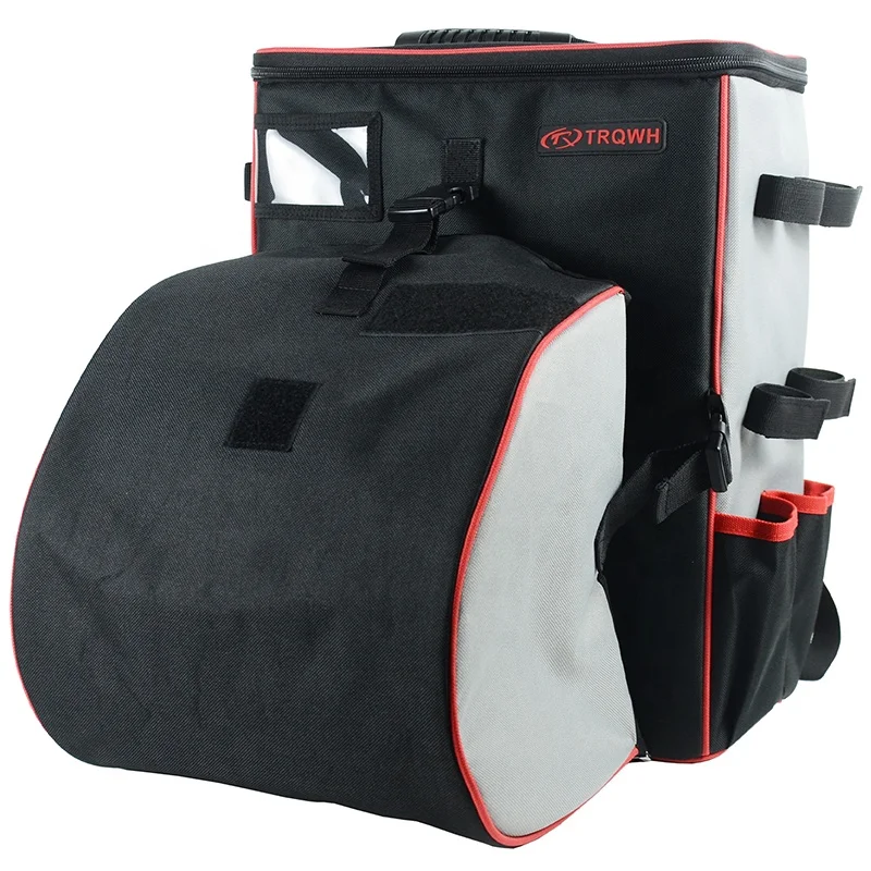 TRQ Factory Custom Welder Backpack Welding Tool Bags with Helmet Pouch Welding Tools Backpack