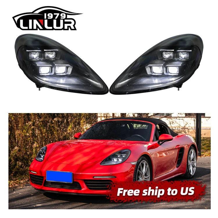 Porsche 718 Boxster Cayman 982 2016-2023 Headlamp Upgrade To 2025 Pdls Style LED