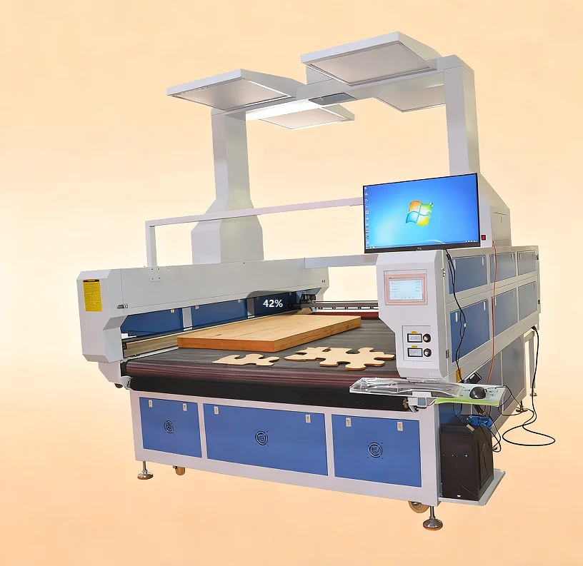 New Digital Automatic CO2 Diode 300W Fabric Laser Cutting Machine with Exchange Table Mini CNC Engraver for Acrylic