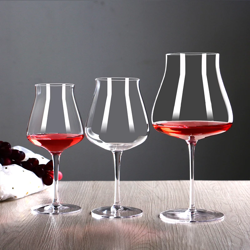 Burgundy Hand Blown Drinkware Fine logo Personalized ultra Thin Fancy Custom Glass Luxury bar Crystal champagne Wine Glasses