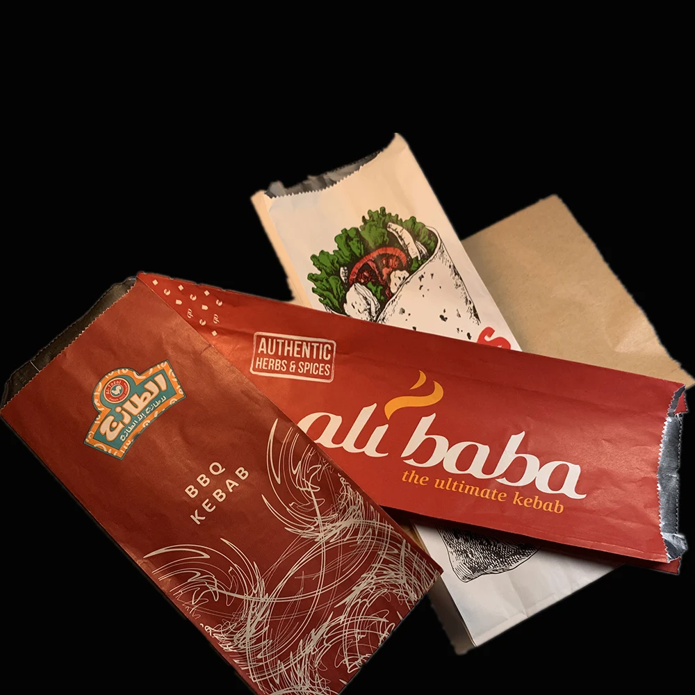 DECHEN PACKAGING hamburger packaging personalized Burger bag paper foil sandwich bags gallery image