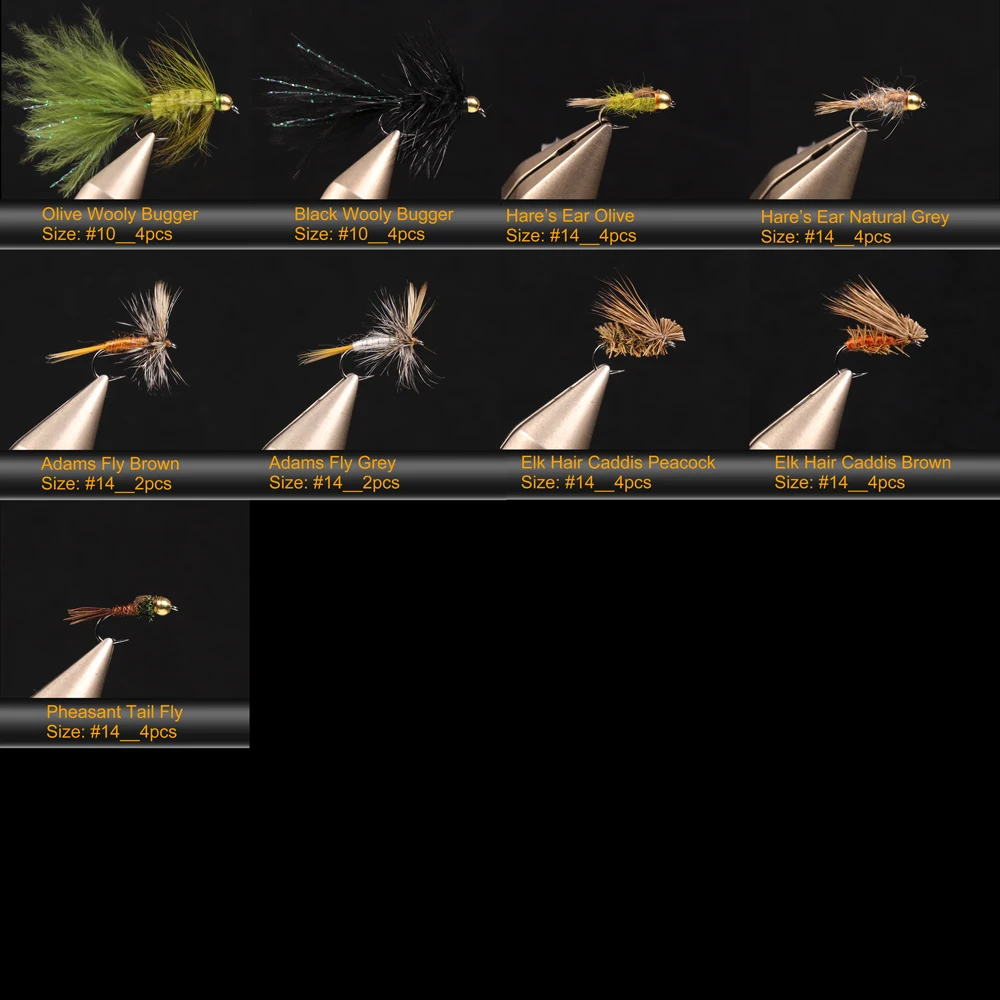 Wholesale 28/64/92/120 Pcs/box Fishing Flies Artificial Bait For Fly