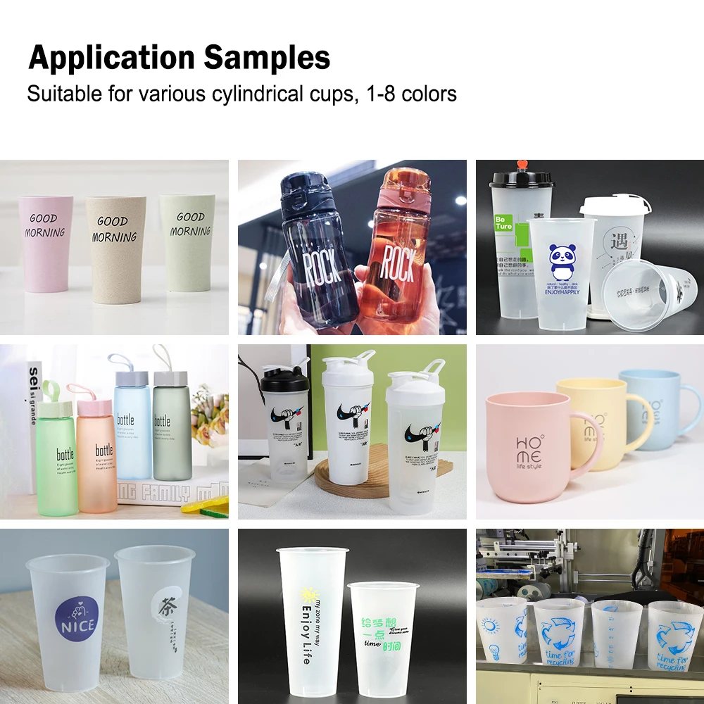 Automatic Plastic Cup Printing Machine 1-8 Color Cup Screen Printing Machine