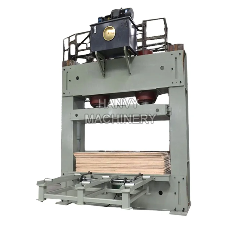 Hanvy new 4*4ft   high efficiency  veneer  cold press machine  with  class I plywood