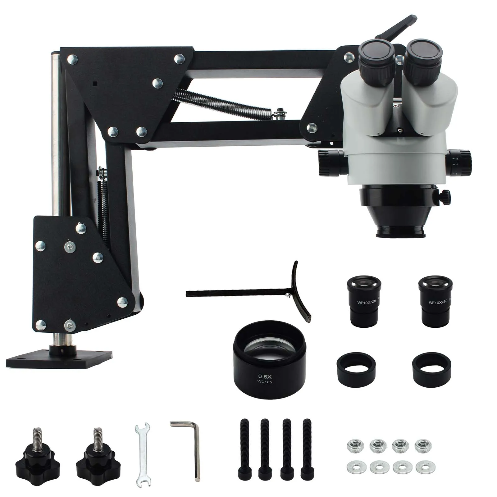 Multi-Directional Micro-Setting Microscope with Inlaid Mirror Spring Bracket for Jewelry Machines Equipment Diamond Setting