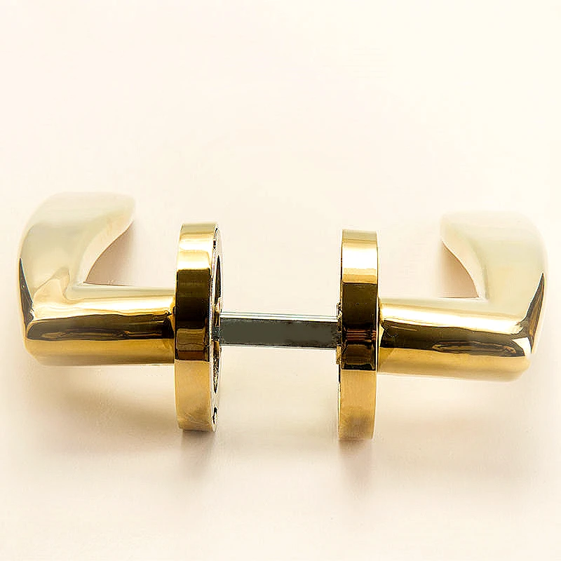 Gsh Luxury Gold Lever Door Handle Tubular Lever Lock Zinc Alloy Silent ...