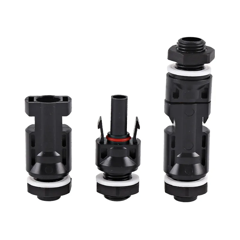 Para sa MC4 Panel Type Photovoltaic Connector Waterproof ABS Combiner Box Five Horizontal Inverter Panel Plug Copper Contact