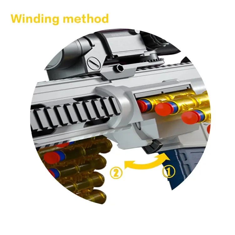 New Coming Manual and Automatic Shell Jumping Gatling Toy Gun Soft Bullet M416 M249