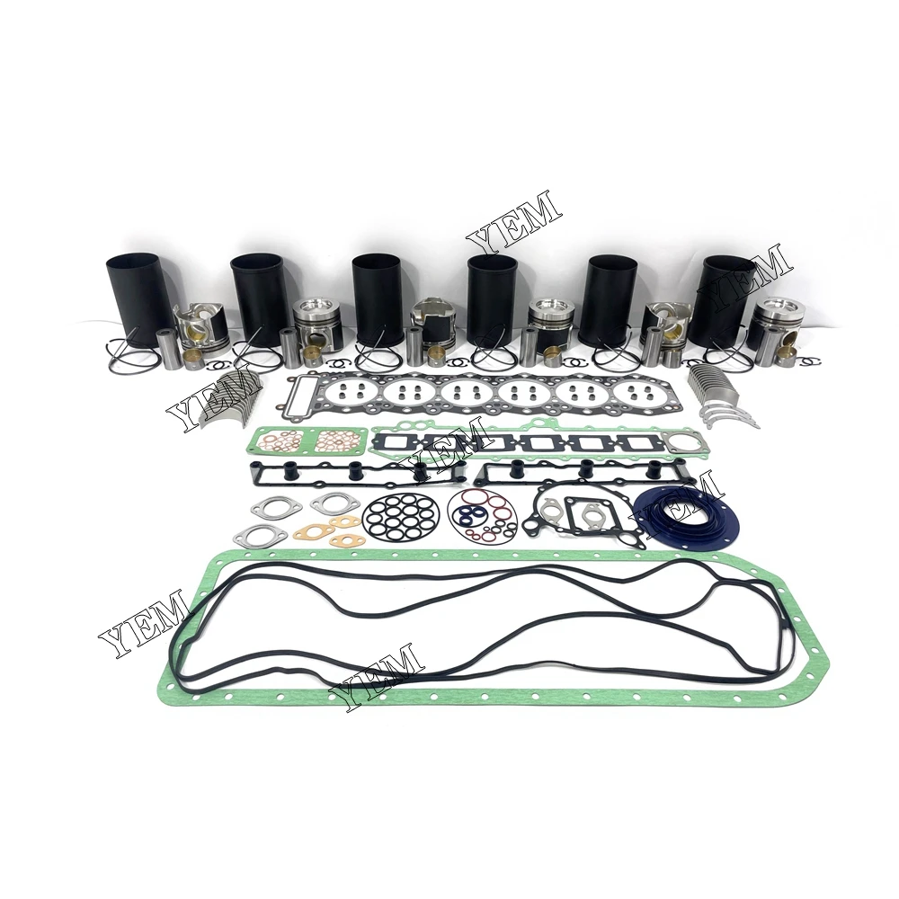 6M60 Engine Rebuild Kit With Bearings Piston Ring Liner Cylinder Gaskets for Mitsubishi