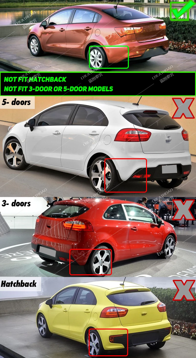 4 PCS Car Mudflap for Citroen DS 5 DS5 2011-2019