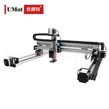 UMOT High Precision 50-1000mm CNC Gantry Robot 3-Axis Linear Module Slide Stage Cross Table Cnc for Milling Textile Packaging