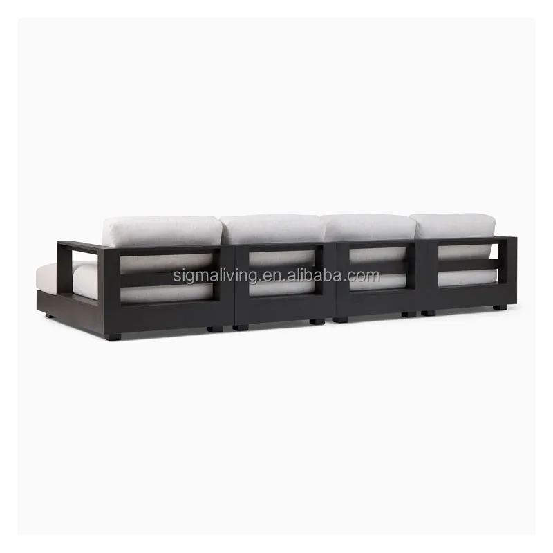 Outdoor aluminum casting patio furniture sofa set modern new modular sofa customized  garden sofa