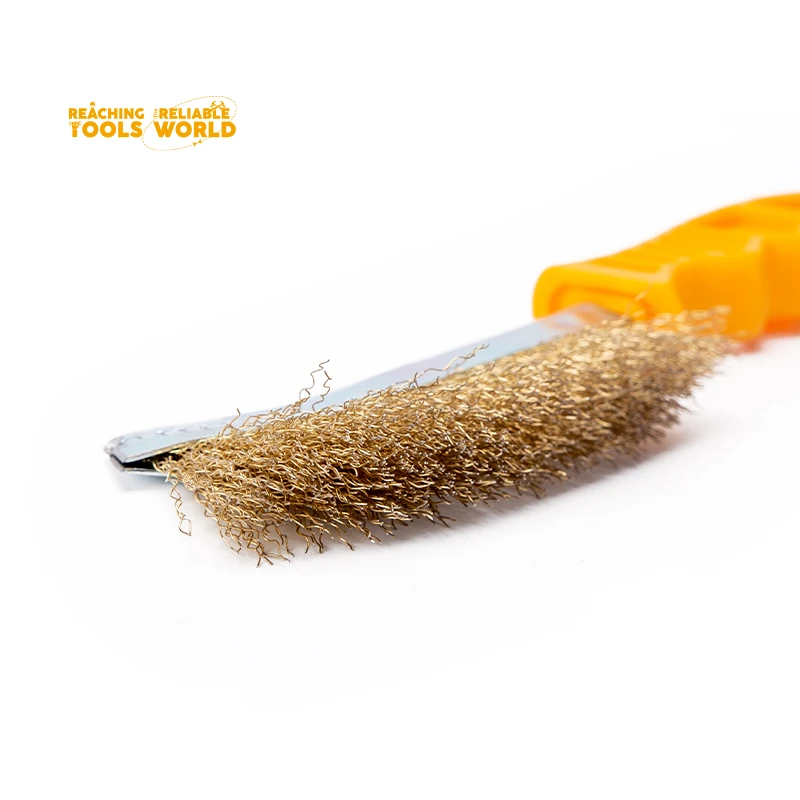 DingQi 230MM High Quality Wire Knife Brush with Plastic Handle for Polishing Metal