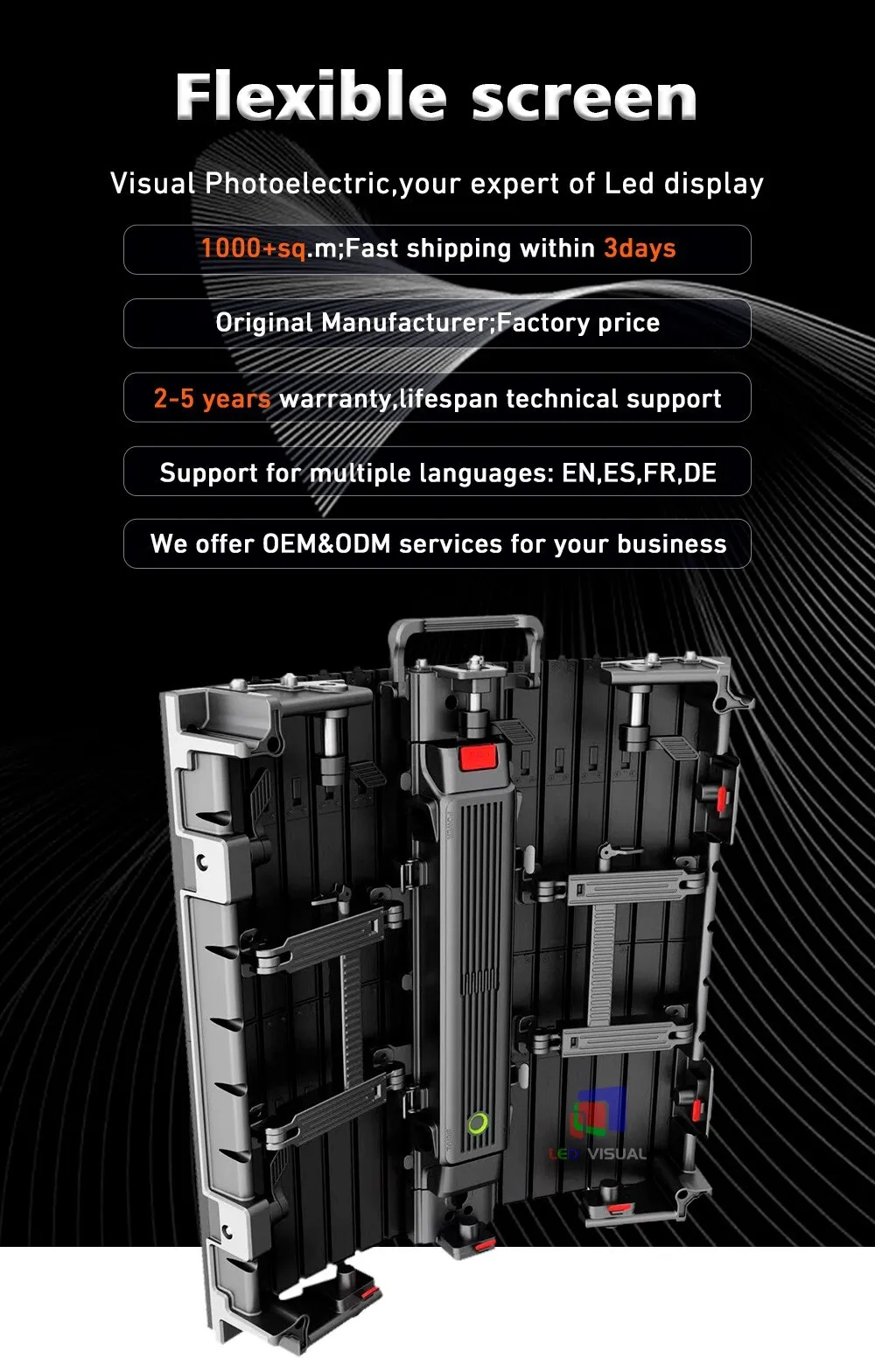 HD Led Screen Pantalla Led Curved Stage Indoor Outdoor Flexible Rental ...