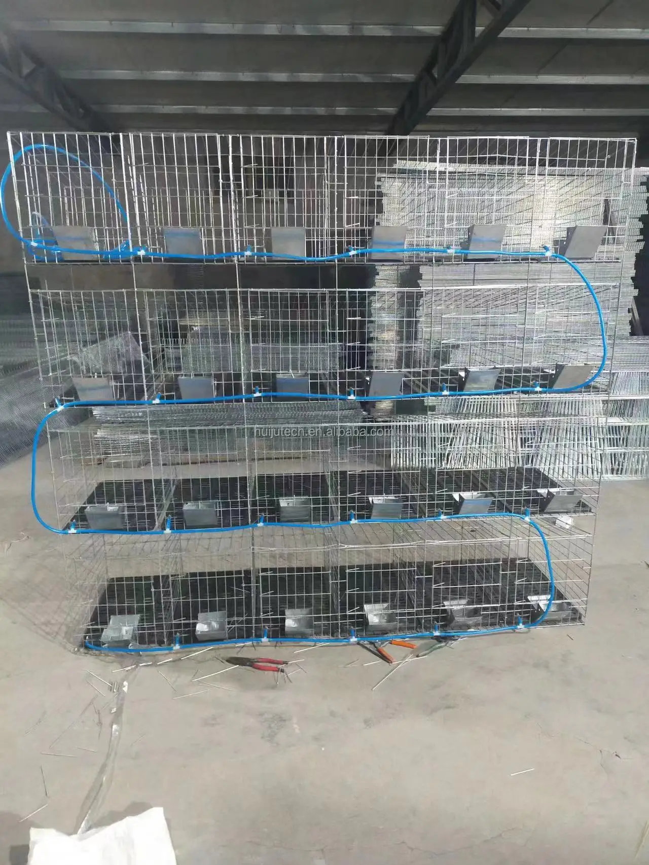 Industrial Rabbit Box 24 Cells Commercial Rabbit Cage for Sale - Durable Steel Breeding Cage ...