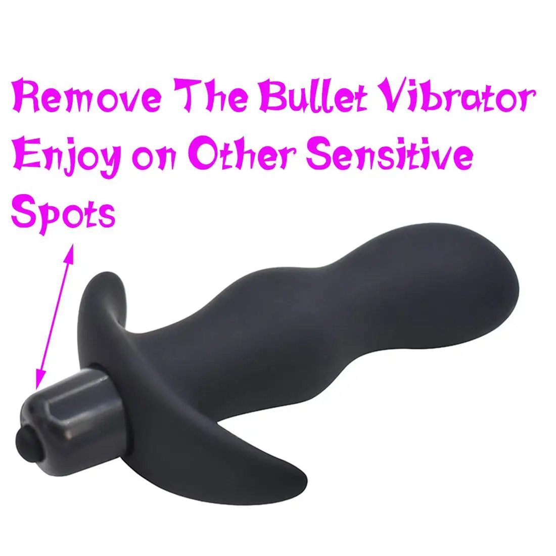 Super Strong Waterproof Silicone Anal Plug Beads Faked Penis Vibrator for  Male Female Powerful Vibrating Toy Anal Sex Toys