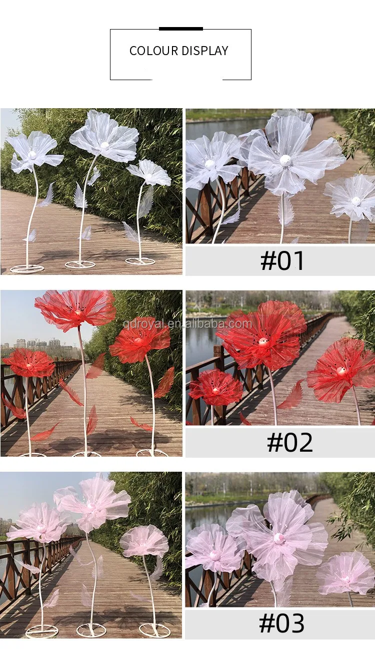 Wholesale Artificial Giant Flowers With Stem Stand Big Huge Giant Large