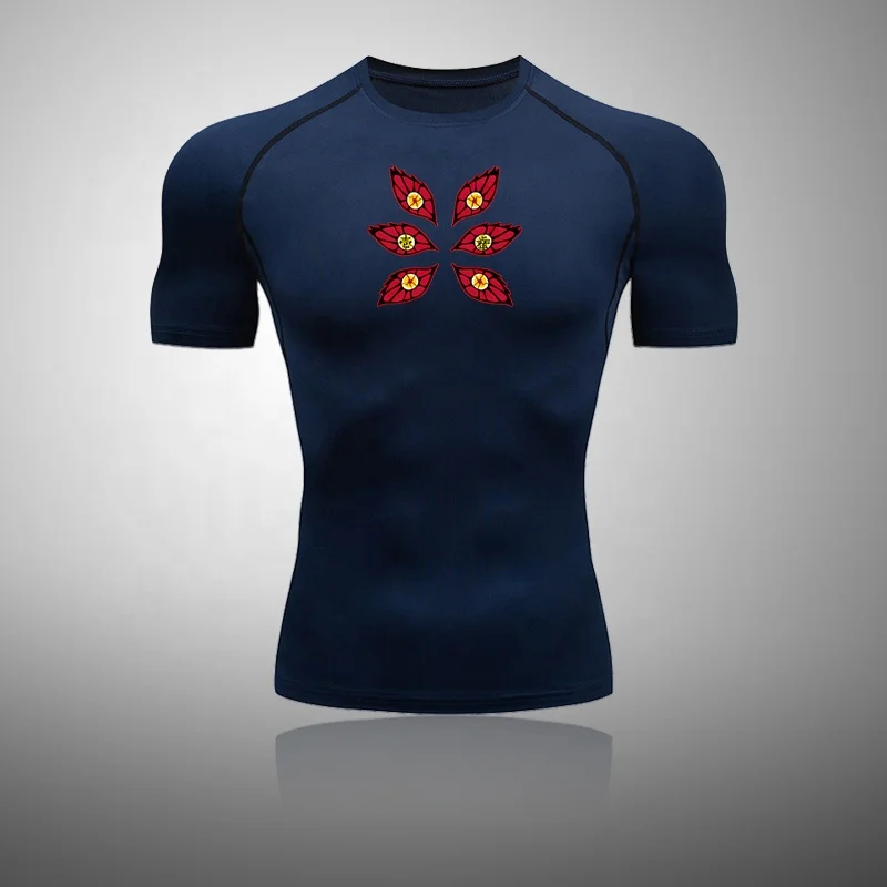 Maglietta a compressione senza maniche da uomo, per sport, magliette muscolari di fitness, allenamento bodybuilding palestra senza maniche T-Shirts gilet, blu, XXL