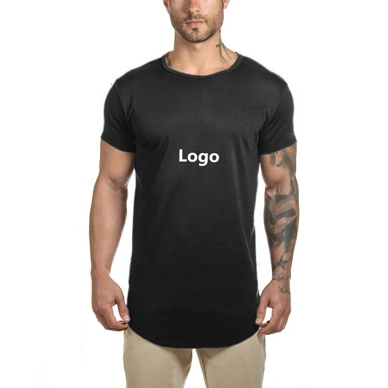 
 Оптовая продажа, простые мужские футболки, чистые футболки для тренажерного зала, мужские футболки из 95 хлопка и 5 спандекса с принтом на заказ  