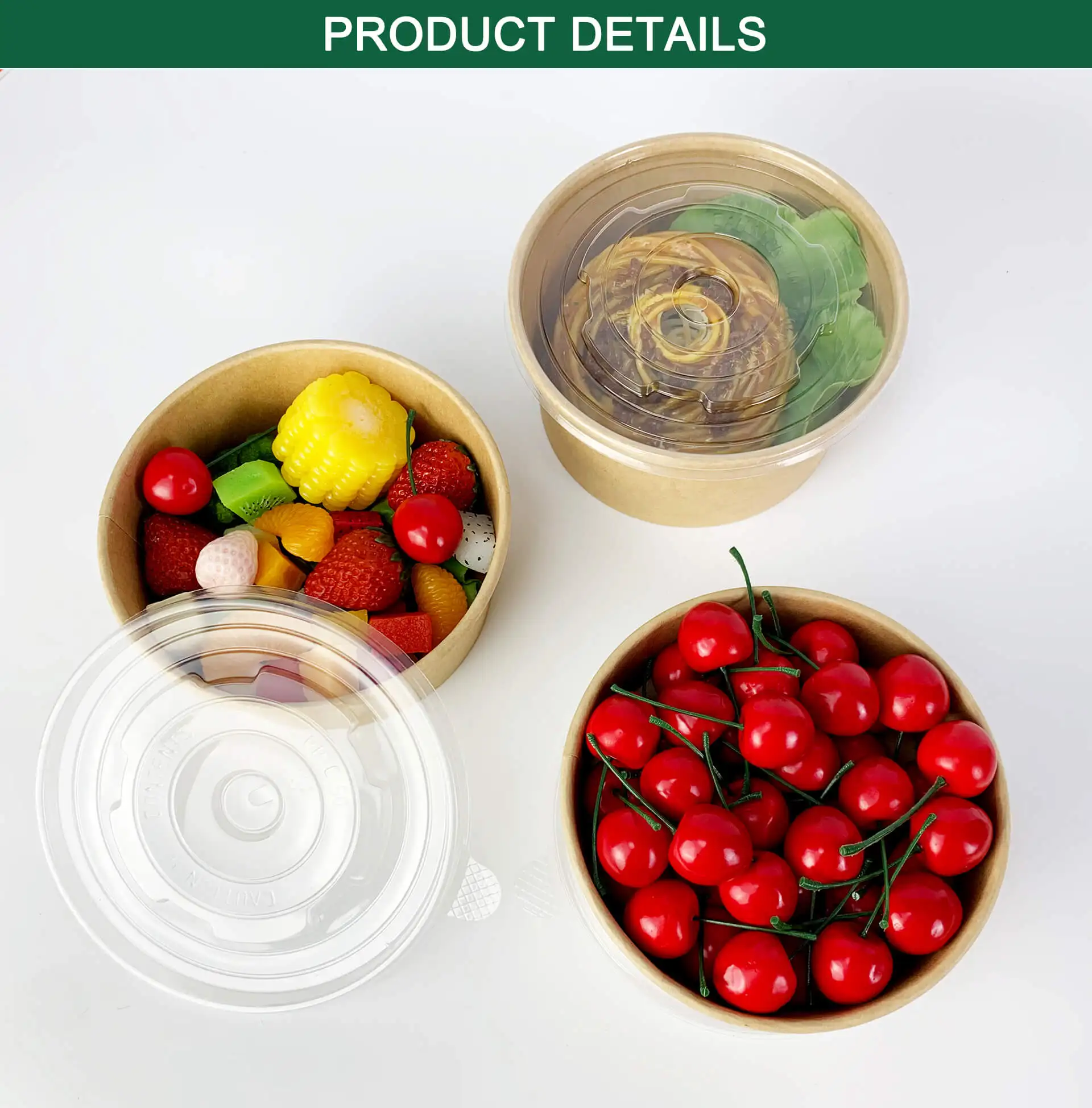 Custom Printed Disposable Hot Food Packaging Take Away Kraft Paper