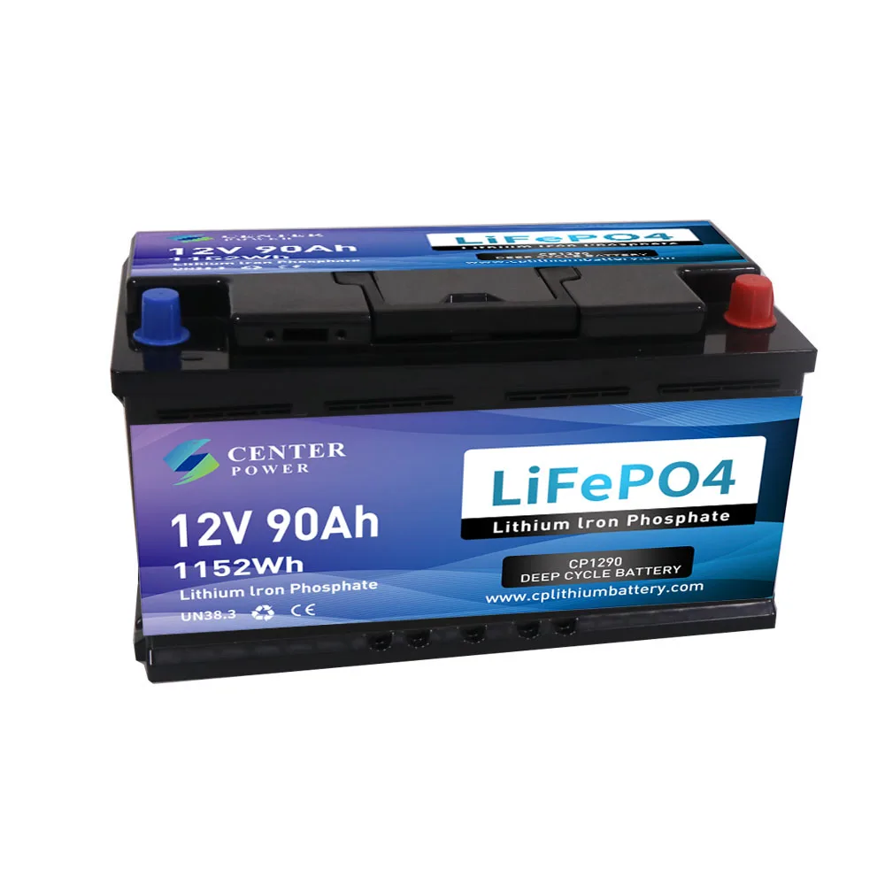 Solar rechargeable 12v lithium ion battery pack lifepo4 12v 90ah battery