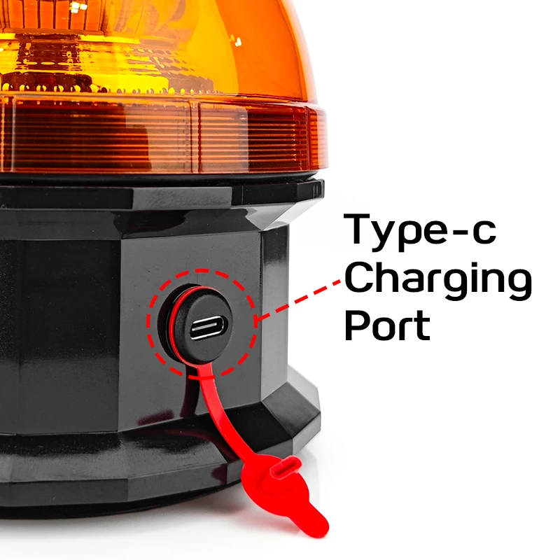 Wetech LED Rechargeable Emergency Beacon Light Flashing Warning Light with Magnetic Base